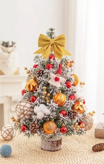 BowLift | Mini Tabletop Christmas Tree with LED Lights – 45CM Festive Decor for Home, Office & Parties
