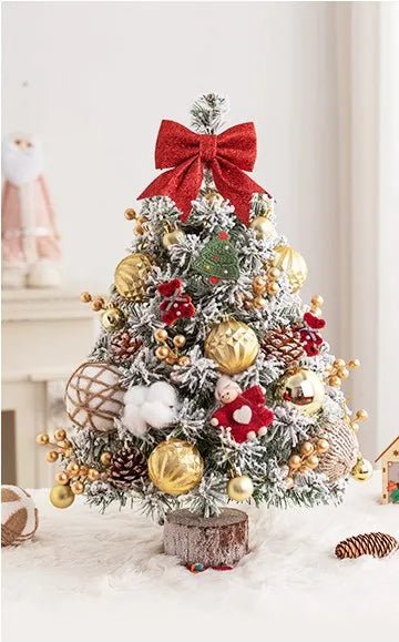 BowLift | Mini Tabletop Christmas Tree with LED Lights – 45CM Festive Decor for Home, Office & Parties