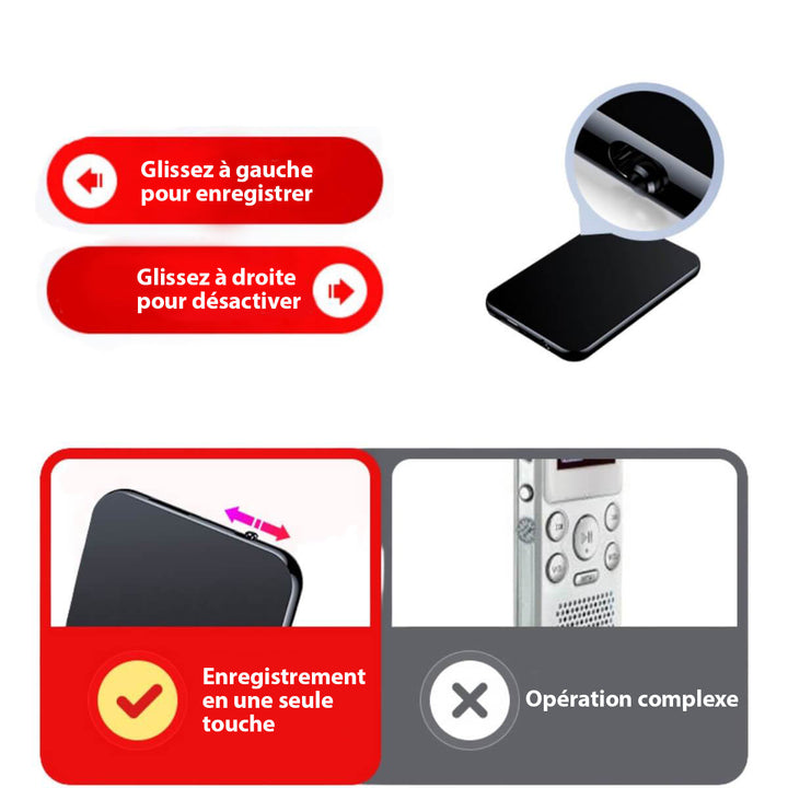 BowLift | UltraThin Mini Audio Recorder – Discreet Portable Recording with Long Battery Life