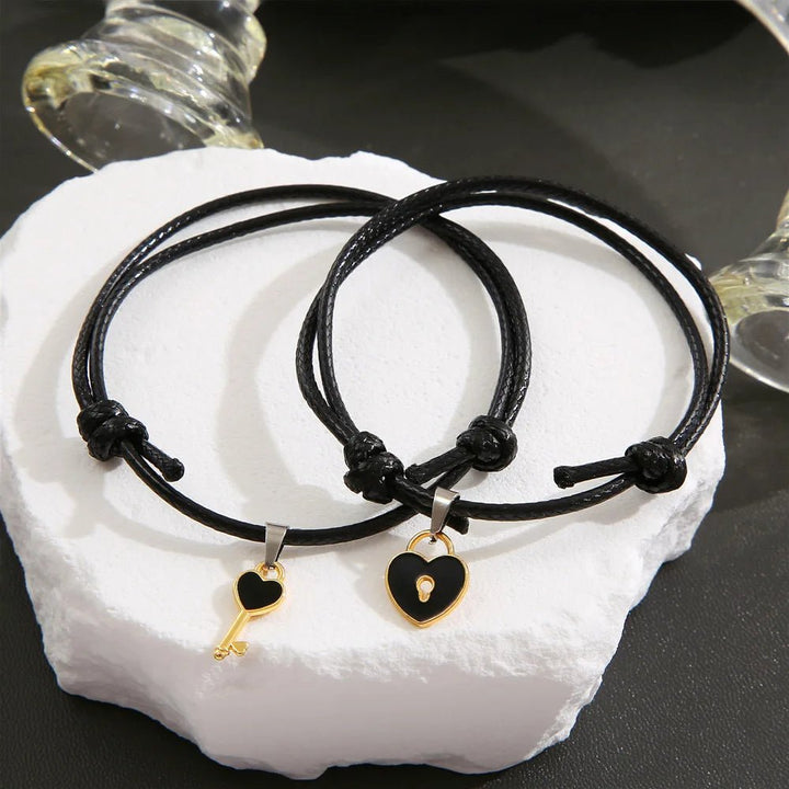 BowLift | Minimal Lock & Key Couples Bracelets