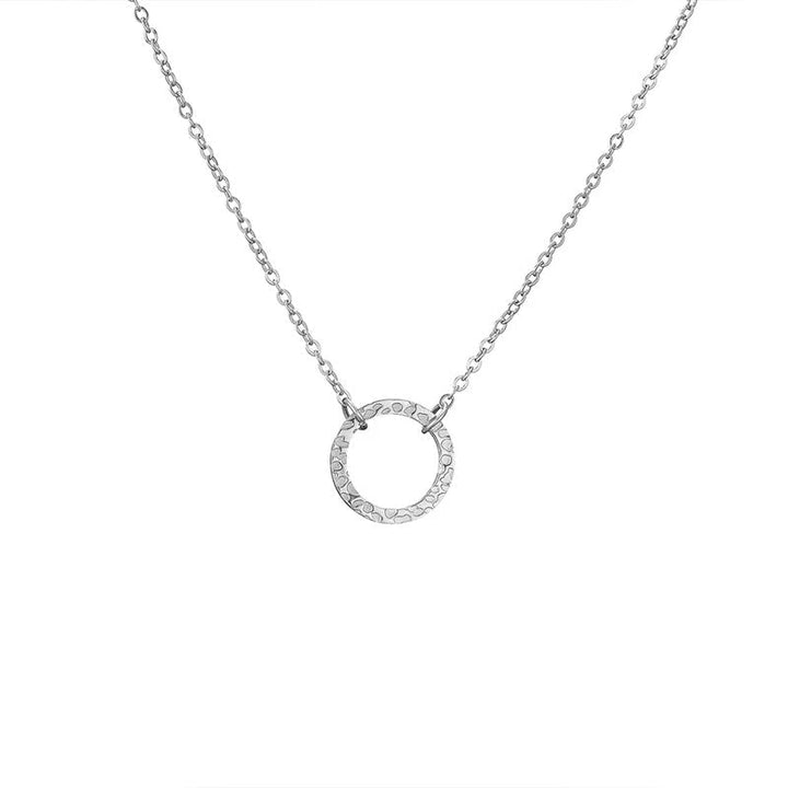 BowLift | Minimal Textured Circle Necklace