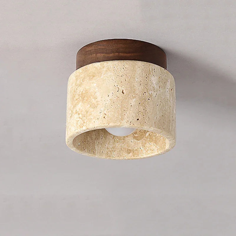 BowLift | Ceiling Light Marble Wood Modern Minimalist Lamp