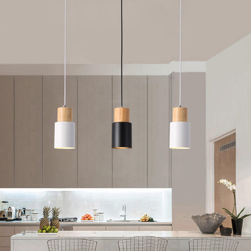 BowLift | Minimalist LED Cylinder Pendant Light - NordicGlow