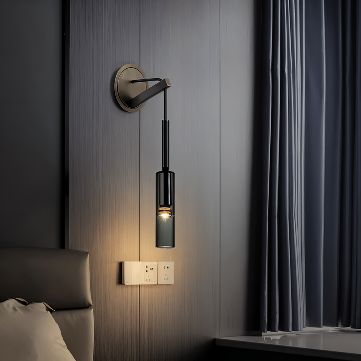 BowLift | Minimalist Wall Lamp with Smoke Glass - Orvane
