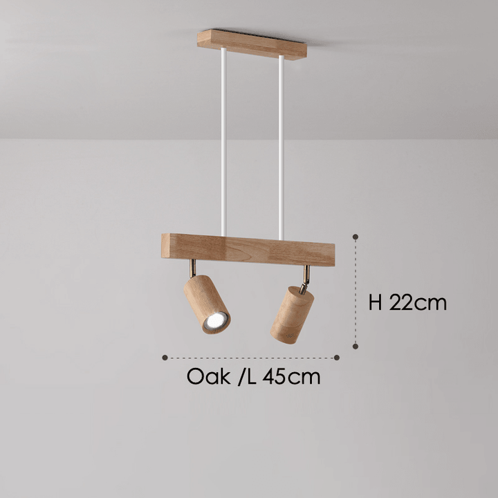 Wooden Ceiling Lamp Adjustable with Warm Light and Minimalist Design | Bowlift