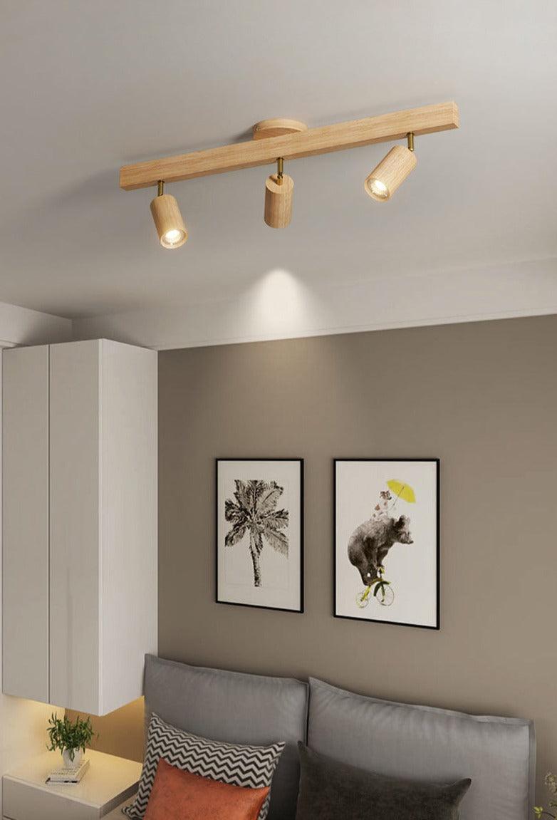 BowLift | Adjustable Wooden Ceiling Lamp Minimalist Solid Wood