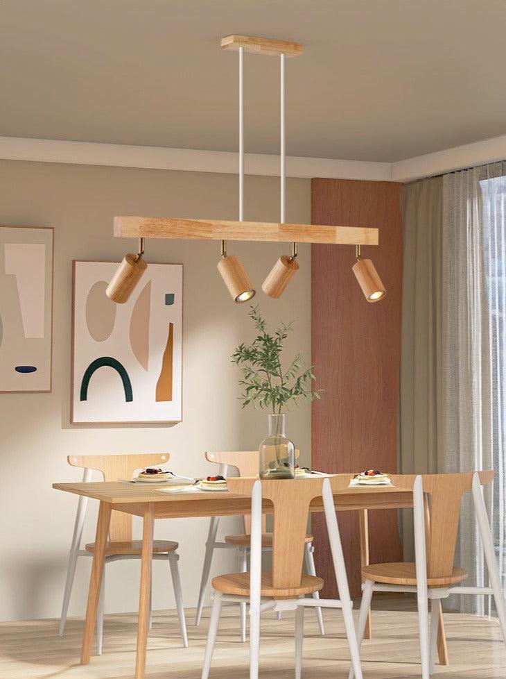 Wooden Ceiling Lamp Adjustable with Warm Light and Minimalist Design | Bowlift