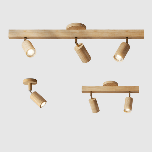 Wooden Ceiling Lamp Adjustable with Warm Light and Minimalist Design | Bowlift