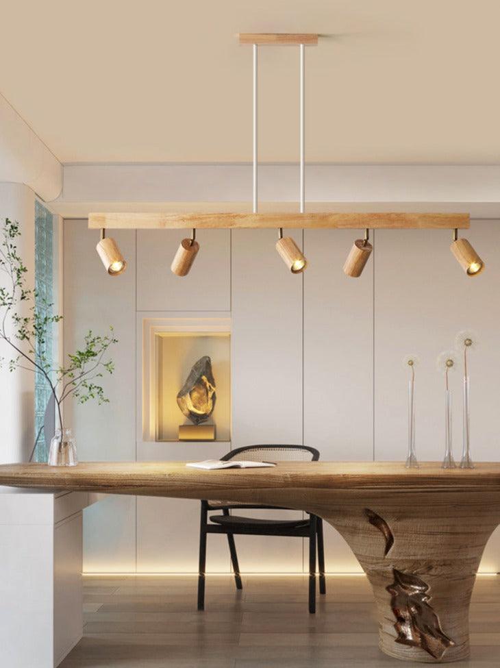 BowLift | Adjustable Wooden Ceiling Lamp Minimalist Solid Wood