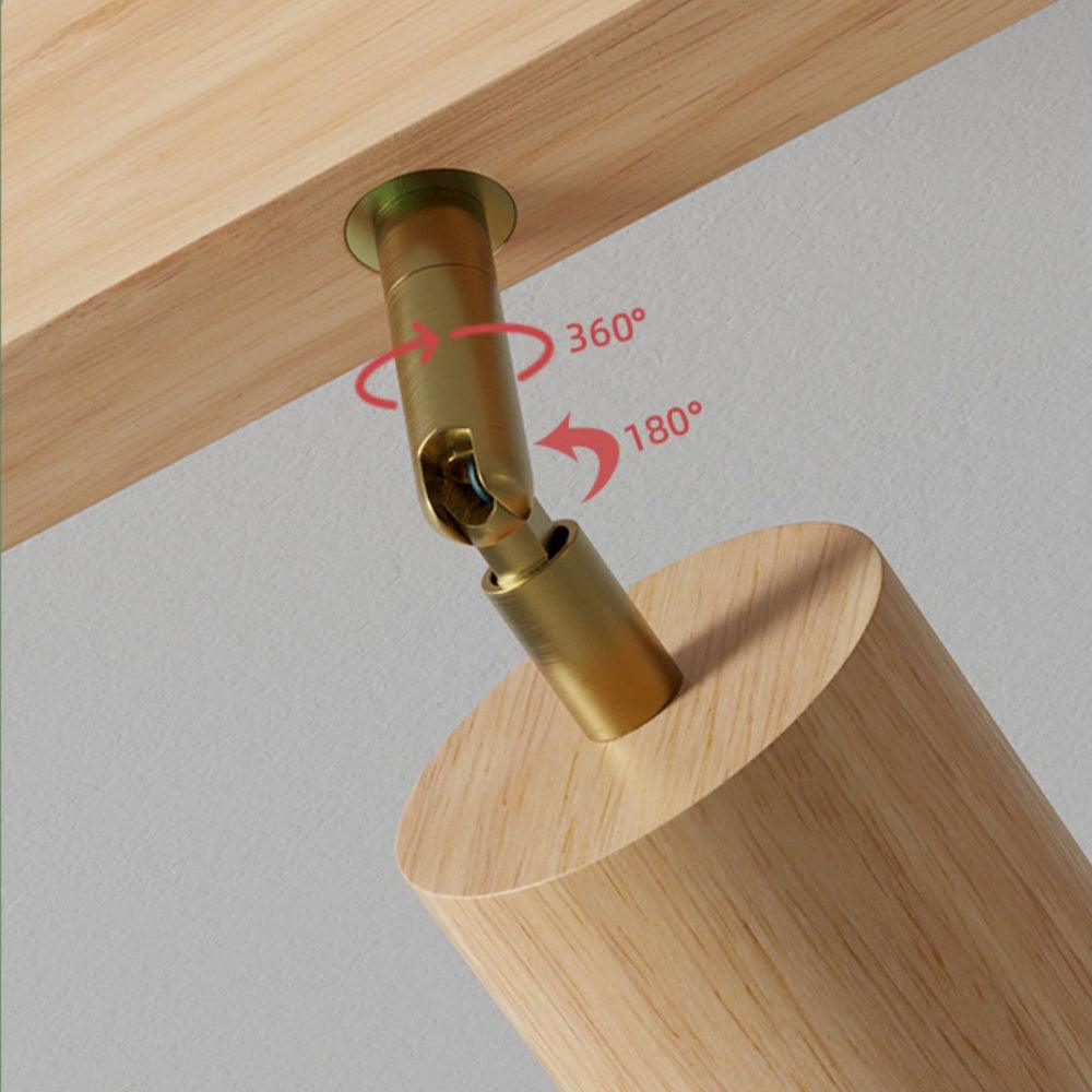 Wooden Ceiling Lamp Adjustable with Warm Light and Minimalist Design | Bowlift