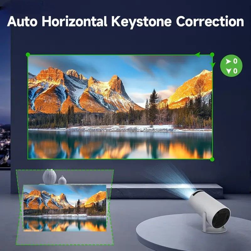 BowLift | Smart 4K Mini Projector with Dual WiFi and Bluetooth Connectivity