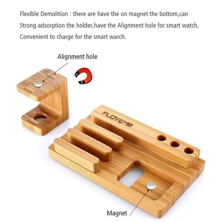 BowLift | Bamboo Charging Holder Dock - A Great Place to Keep Your Gadgets!