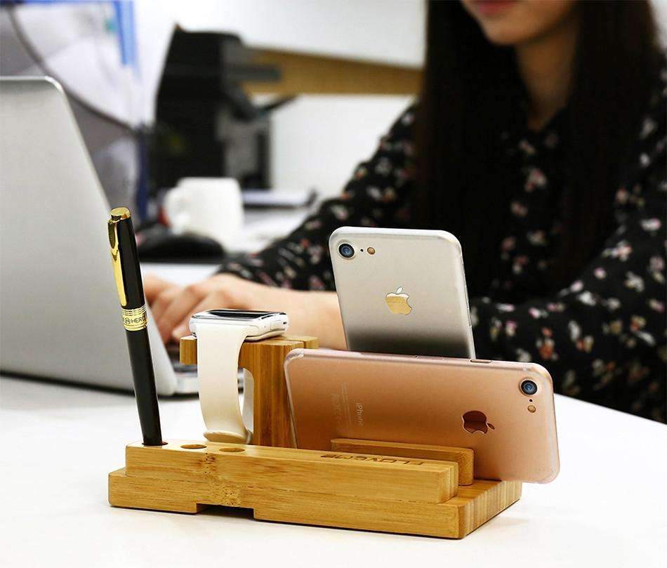 BowLift | Bamboo Charging Holder Dock - A Great Place to Keep Your Gadgets!
