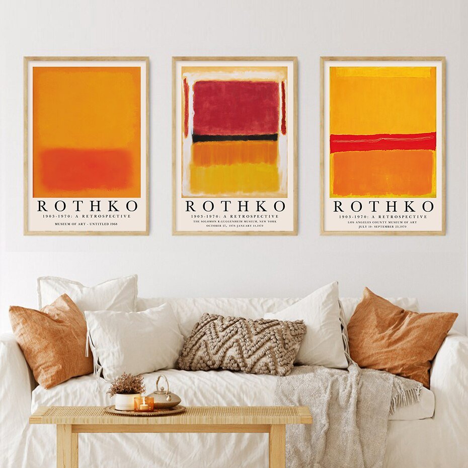 BowLift | ArtLuxe Modern Abstract Rothko Wall Art Poster | Canvas | Minimalist Design | Decor for Living Room & Office