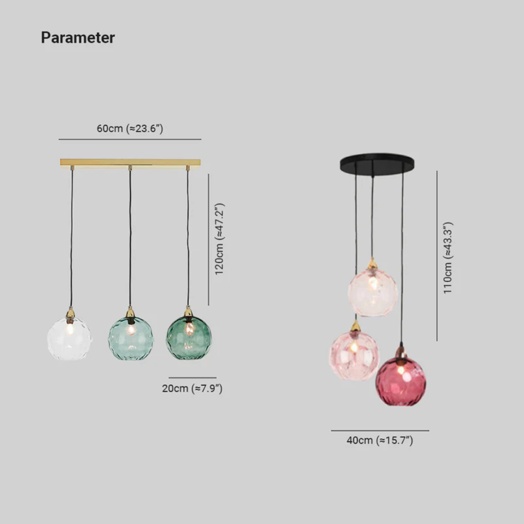 BowLift | Modern Cluster Pendant Light with 3 Lamps - Cascade