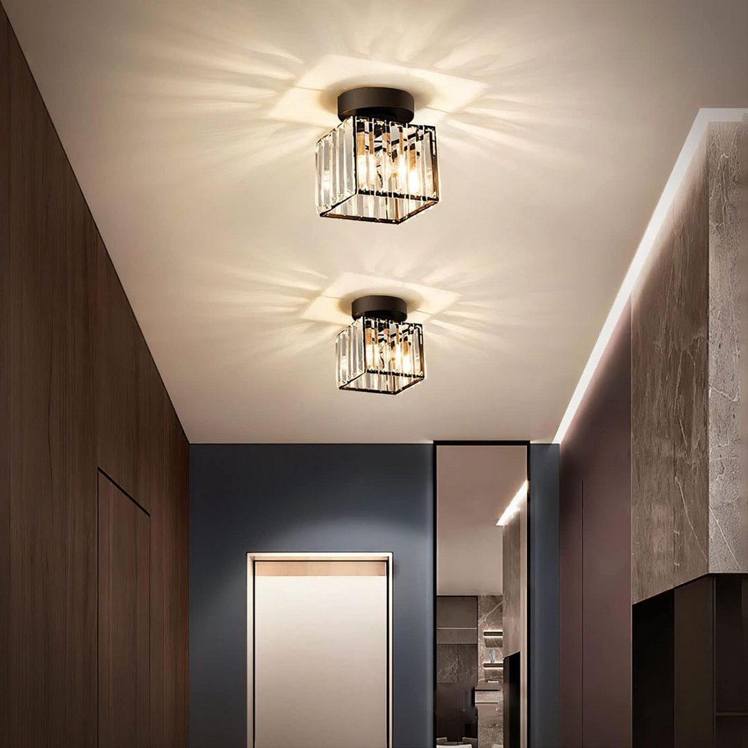BowLift | Modern Crystal Ceiling Light - CrystalGlow