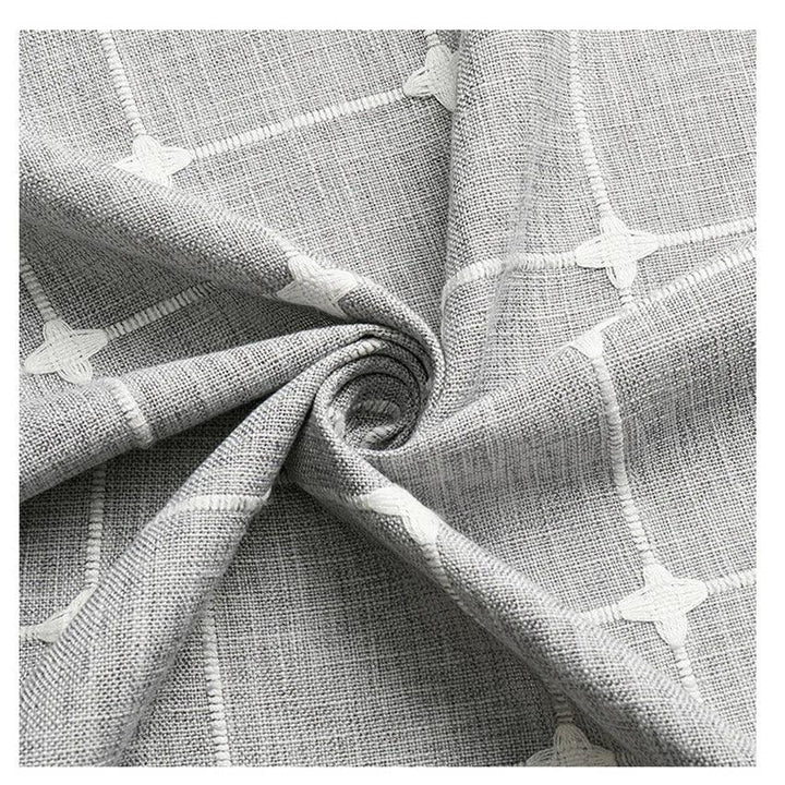 BowLift | Modern Jacquard Linen Shower Curtain with Tassels (1 pcs) │ For Nordic Bathroom Decoration