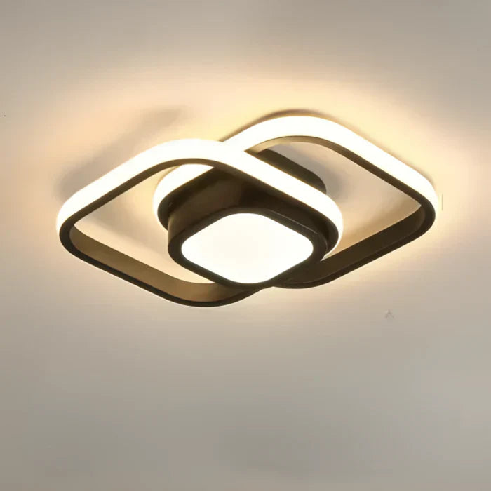 BowLift | Modern LED Ceiling Lamp with Double Ring Design - Twilight Rings