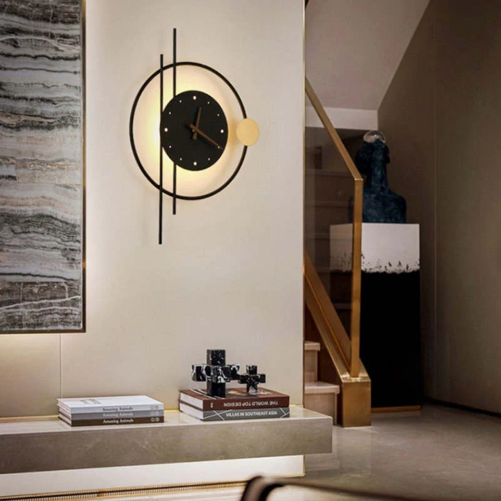 BowLift | Modern LED wall clock lamp - Chronos