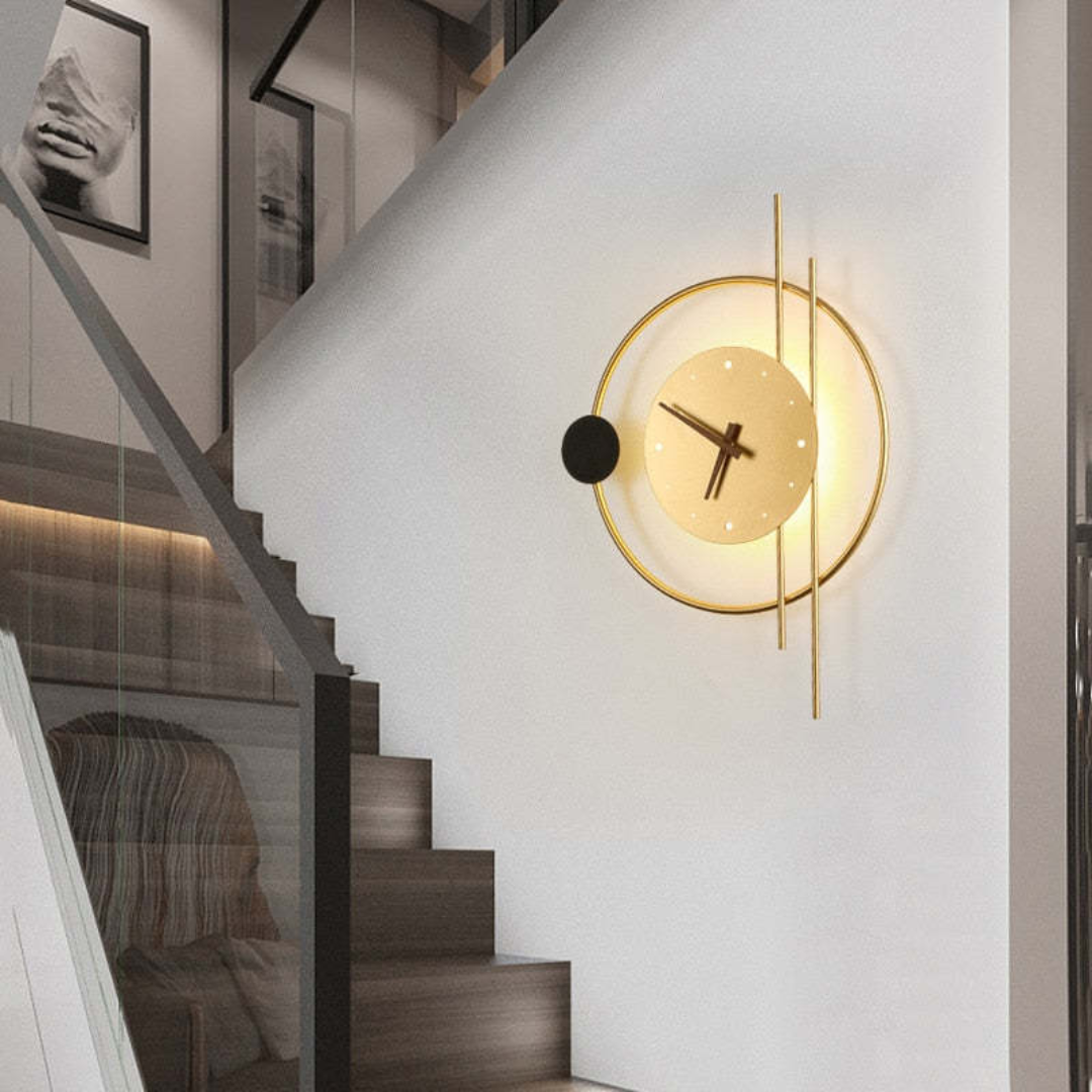 BowLift | Modern LED wall clock lamp - Chronos