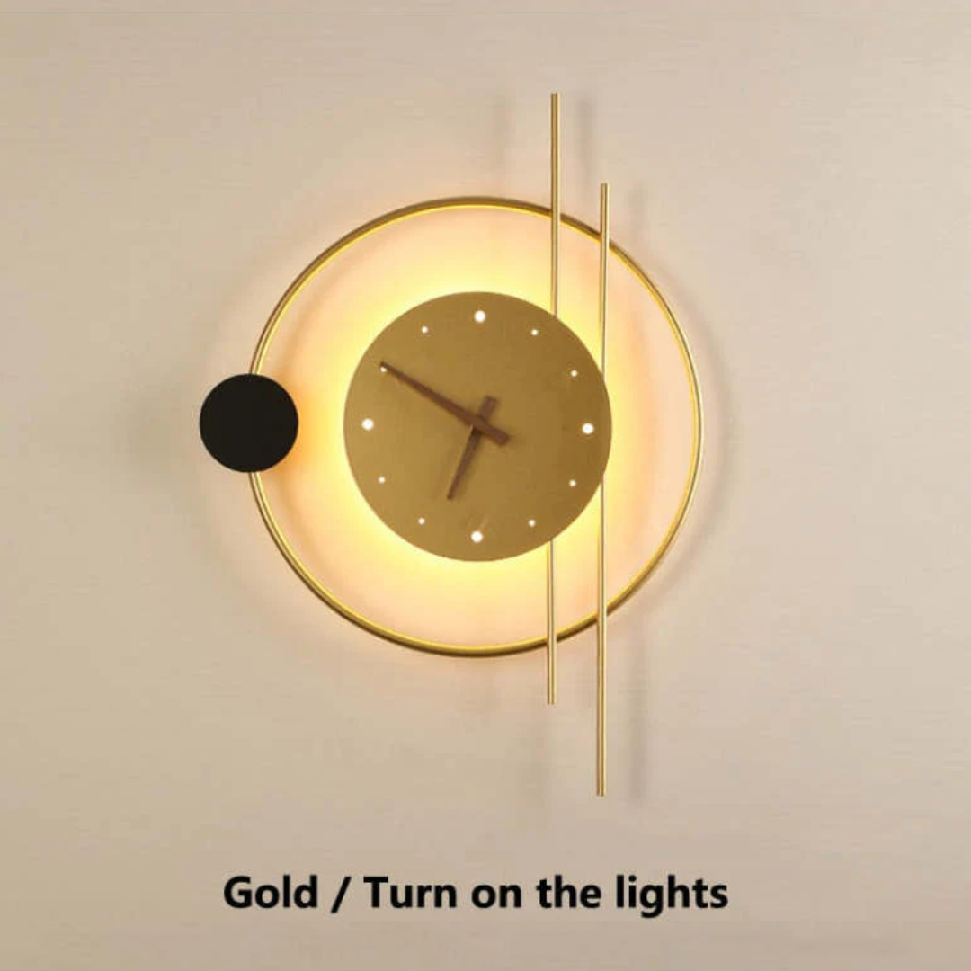 BowLift | Modern LED wall clock lamp - Chronos