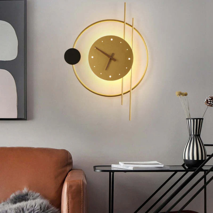 BowLift | Modern LED wall clock lamp - Chronos