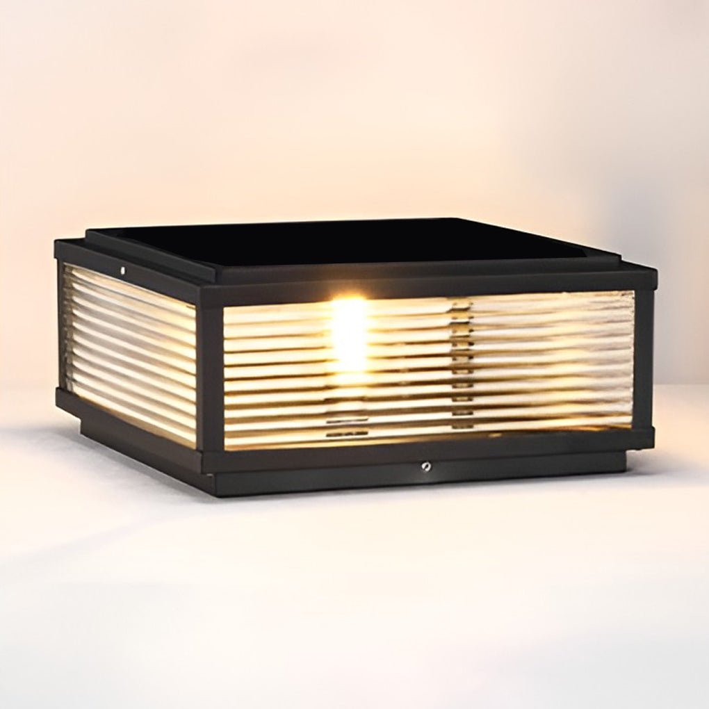 BowLift | Decorative Post Lamp with Square Glass Shade