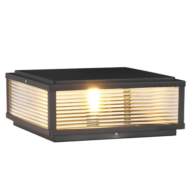 BowLift | Decorative Post Lamp with Square Glass Shade