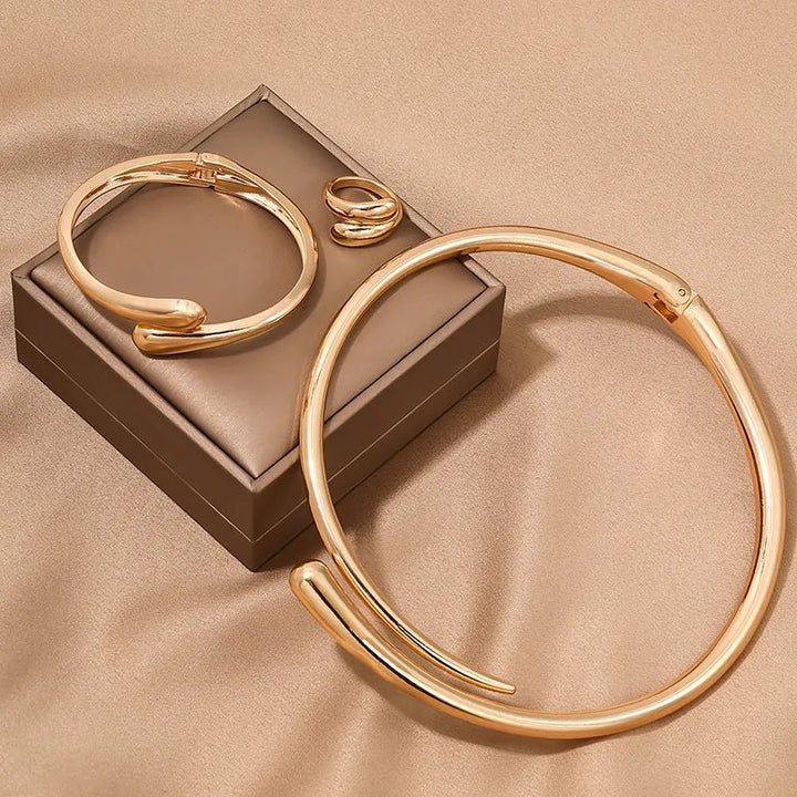 BowLift | Modern Wrap Choker Necklace, Bracelet, Ring Set