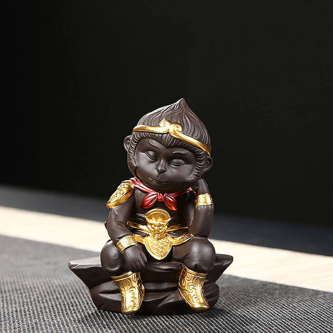 BowLift | Monkey King in Meditation Decorative Statue with Character