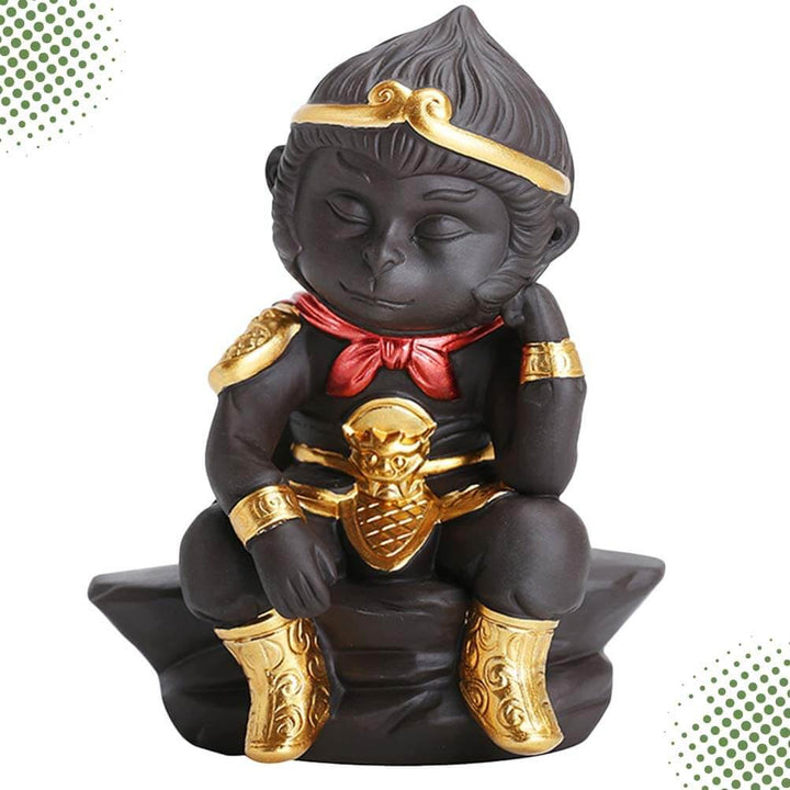 BowLift | Monkey King in Meditation Decorative Statue with Character