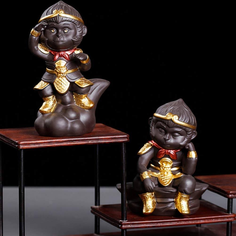 BowLift | Monkey King in Meditation Decorative Statue with Character