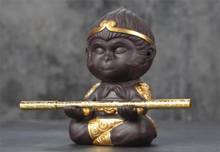 BowLift | Monkey King in Meditation Decorative Statue with Character