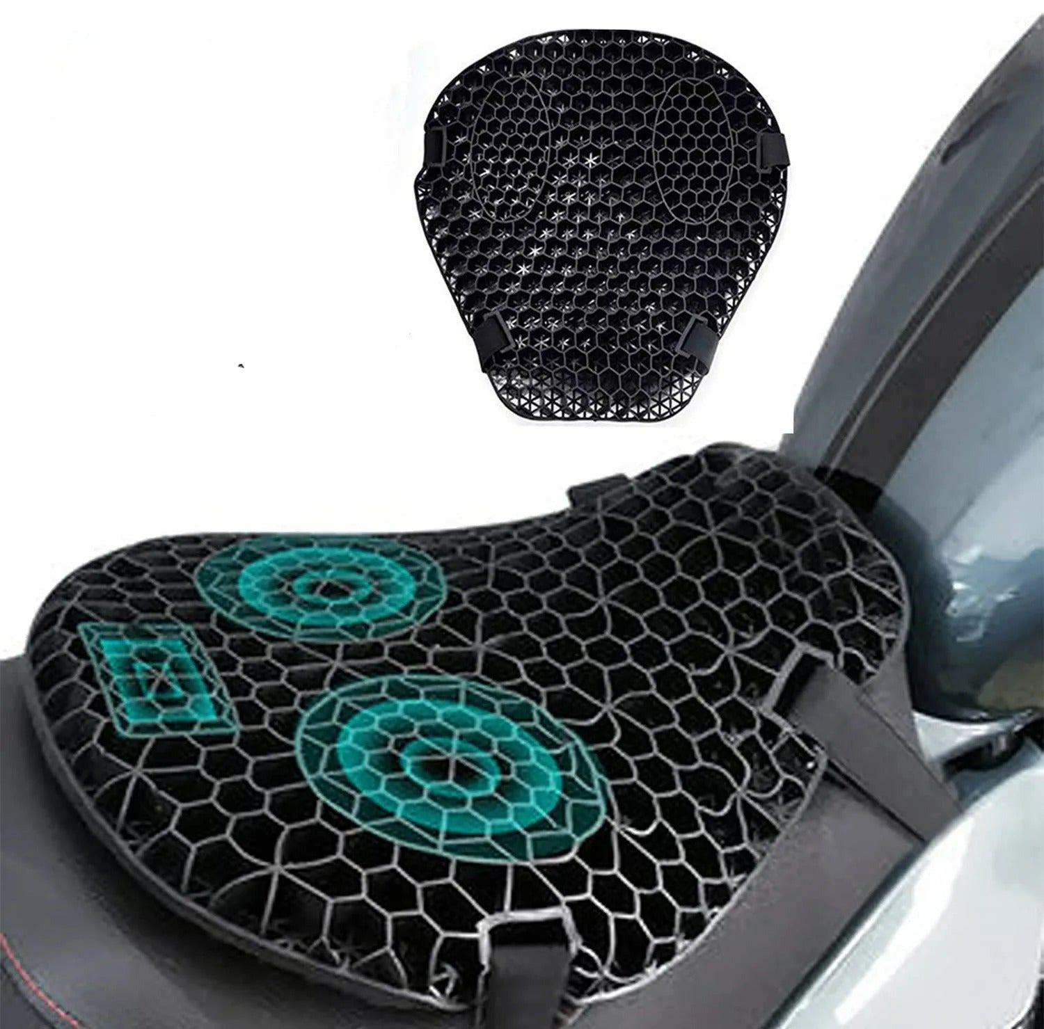 BowLift | HoneyRide – 3D Honeycomb Shock-Relief Motorcycle Seat Cushion