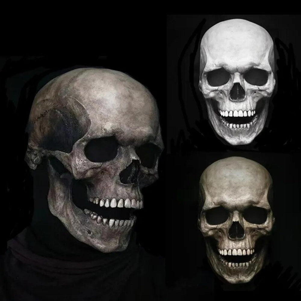 BowLift | Skull Mask Movable Jaw Realistic Latex Full Head Costume