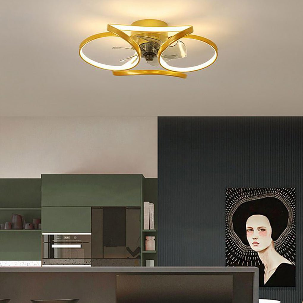 BowLift | Stylish LED Ceiling Fan with Remote and Floral Decoration