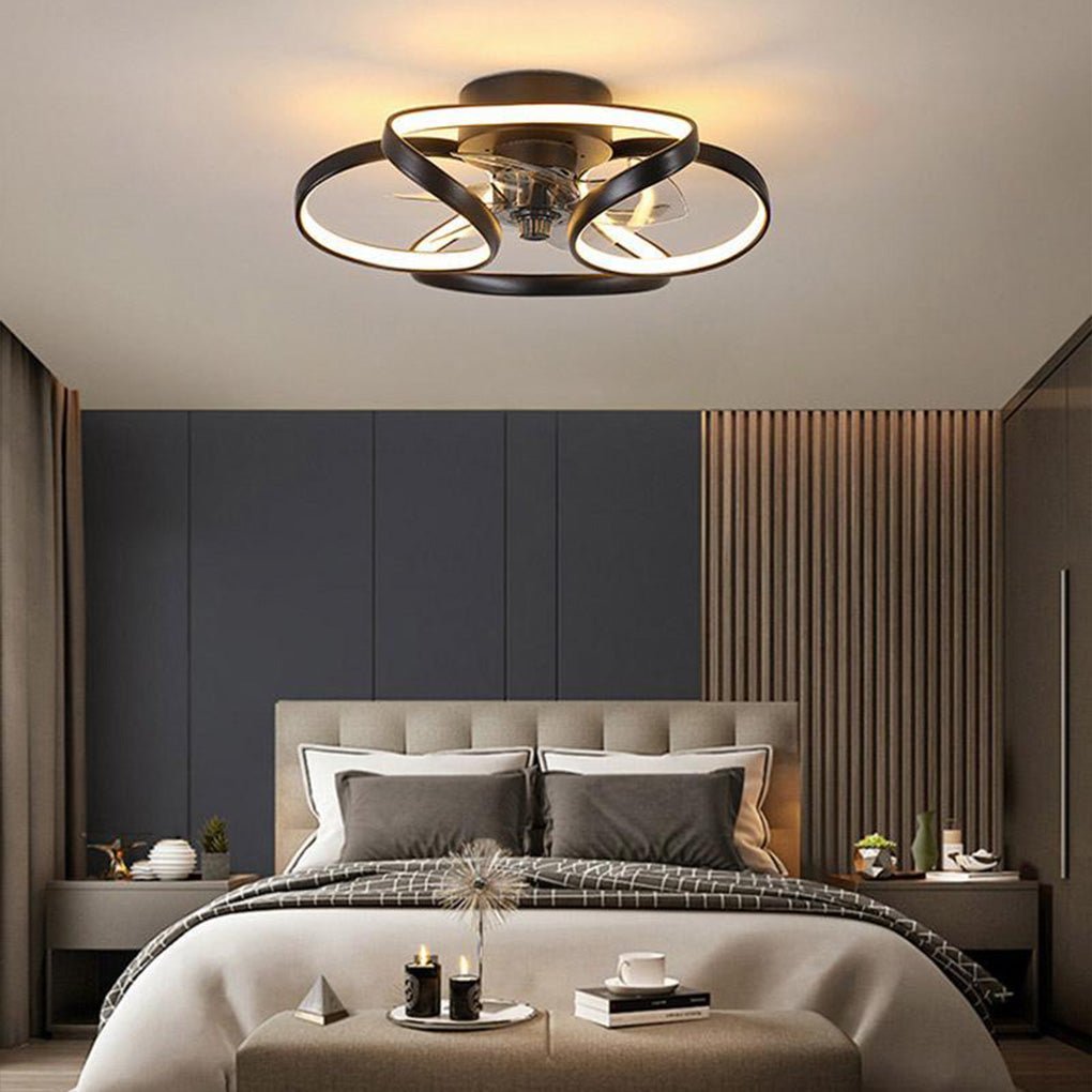 BowLift | Stylish LED Ceiling Fan with Remote and Floral Decoration