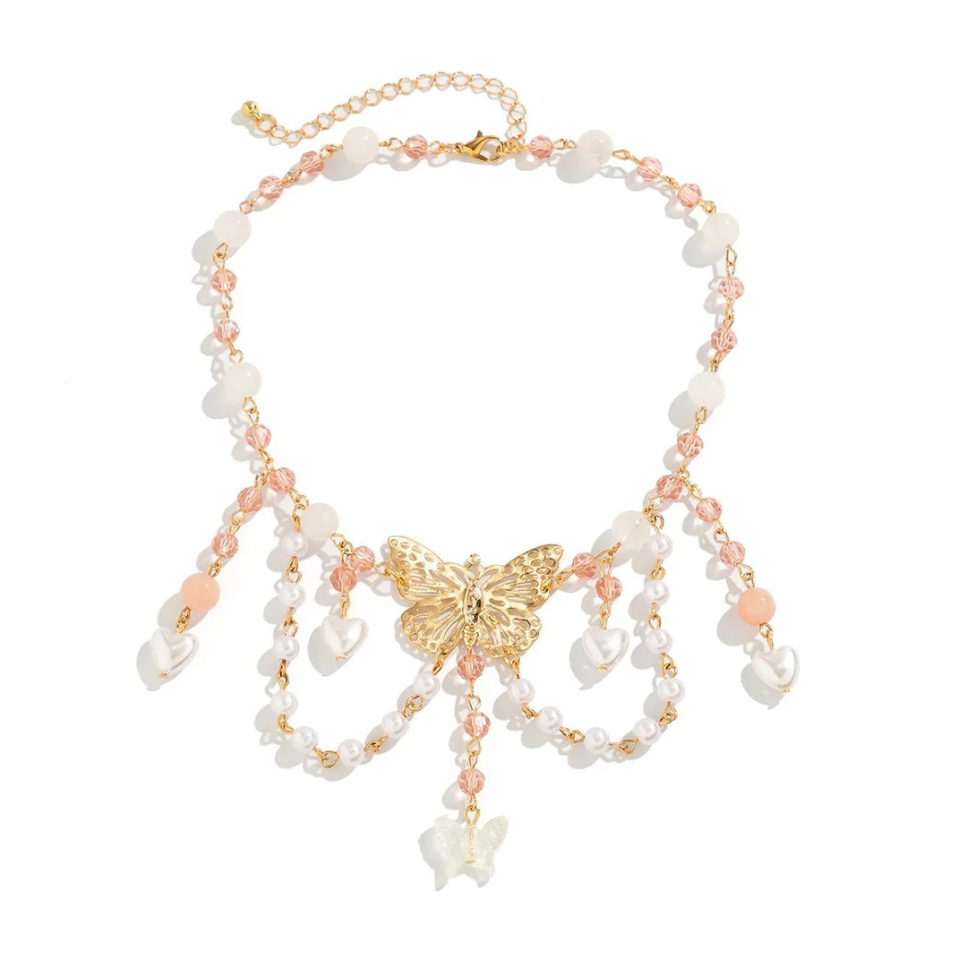 BowLift | Multi Layered Butterfly Heart Choker Necklace