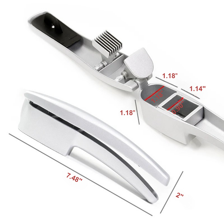 Multifunction Aluminum Garlic Press Set with Silicone Tube Roller | Bowlift
