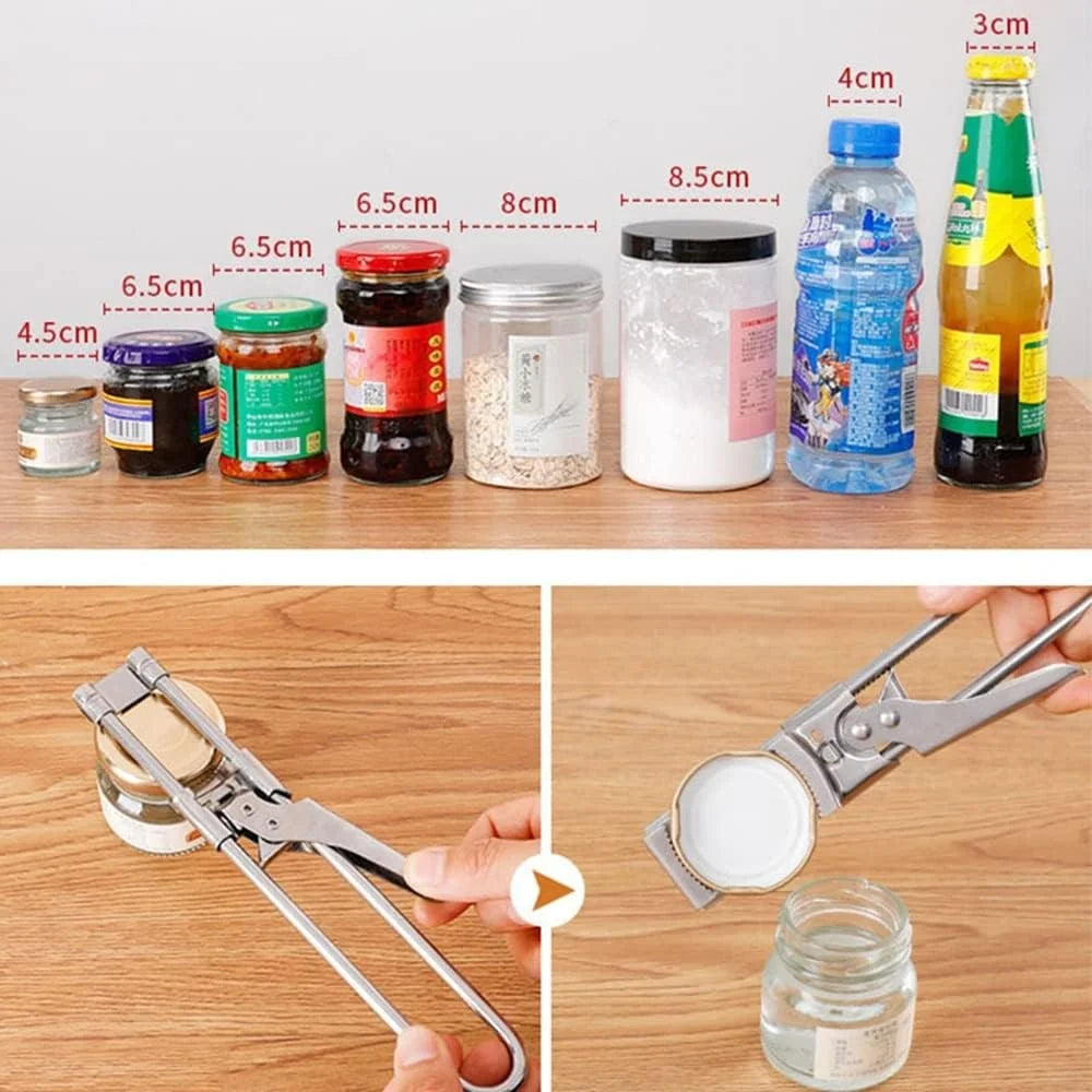 Multifunction Stainless Steel Jar Bottle Opener Manual Kitchen Tool | Bowlift