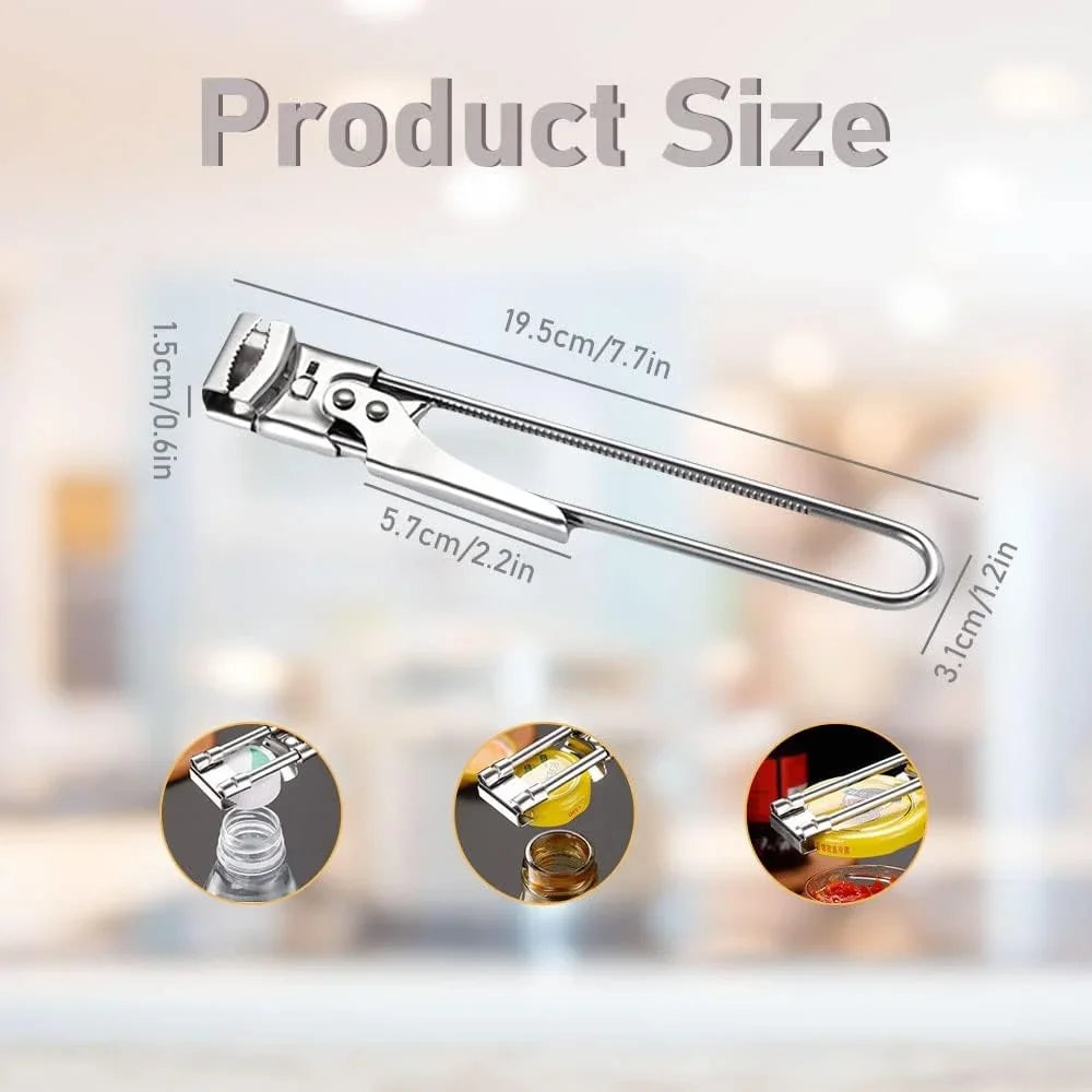Multifunction Stainless Steel Jar Bottle Opener Manual Kitchen Tool | Bowlift