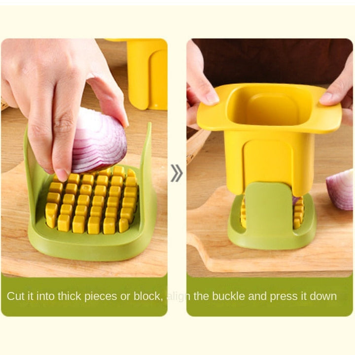 Multifunctional Vegetable Chopper Fries Cutter Hand Pressure Dicer | Bowlift