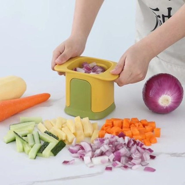 Multifunctional Vegetable Chopper Fries Cutter Hand Pressure Dicer | Bowlift