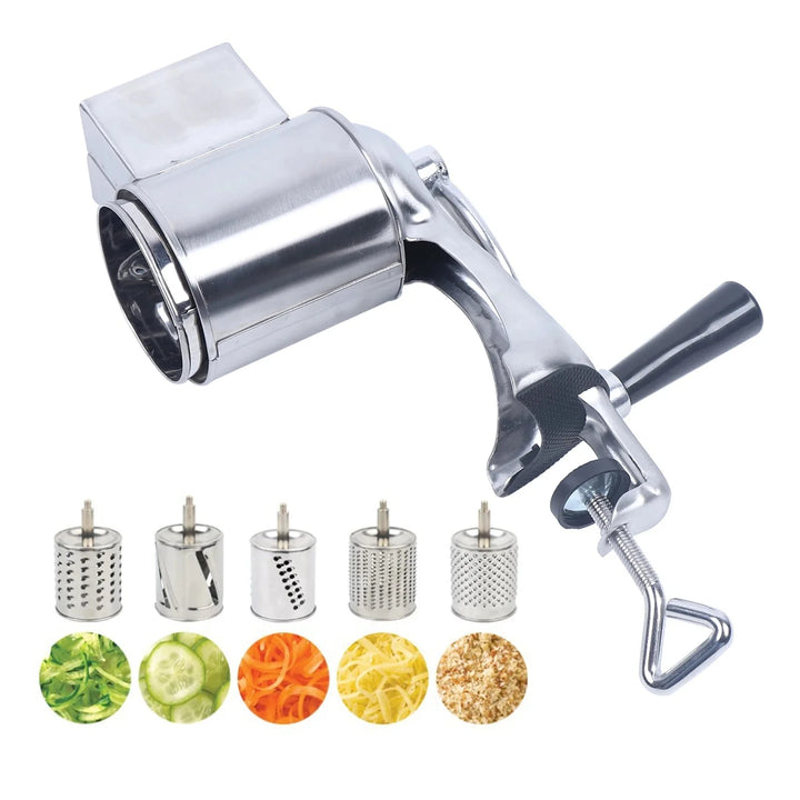 Multifunctional Vegetable Cutter Stainless Steel Manual Rotary Grater | Bowlift