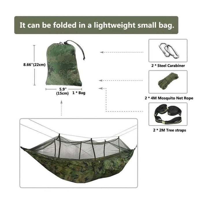 Hammock with mosquito net (available in various colors) | Bowlift