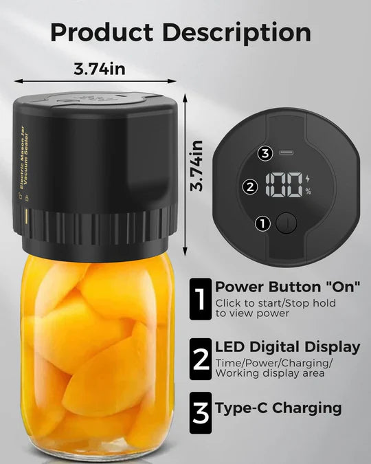 BowLift | Electric Mason Jar Vacuum Sealer Kit