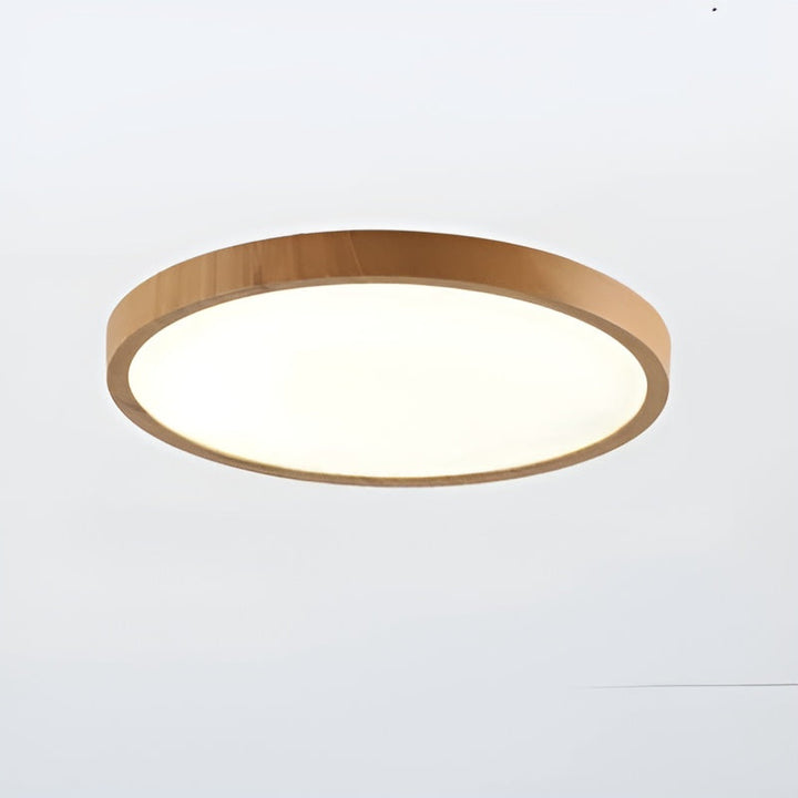 GrainGlow Light - Modern Ultra-Thin Wood Ceiling Light | Bowlift