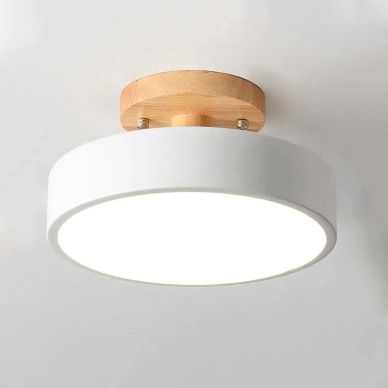 BowLift | Ceiling Light Wood Frame Flush Mount Lamp