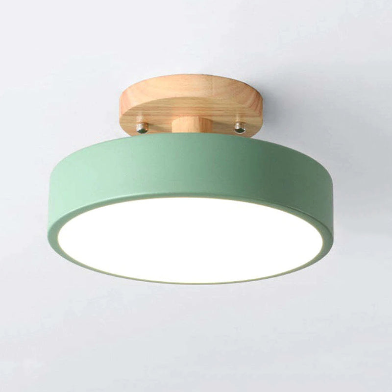 BowLift | Ceiling Light Wood Frame Flush Mount Lamp