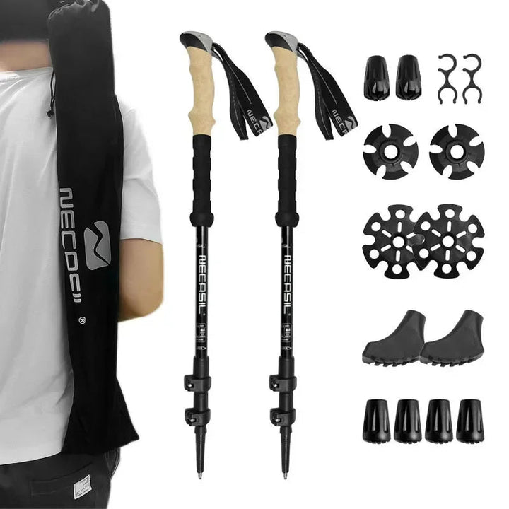 BowLift | NECASIL – Collapsible Trekking Poles for Stable Hiking Support